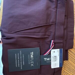 Tommy Hilfiger Men's Dark Red Dress Pants